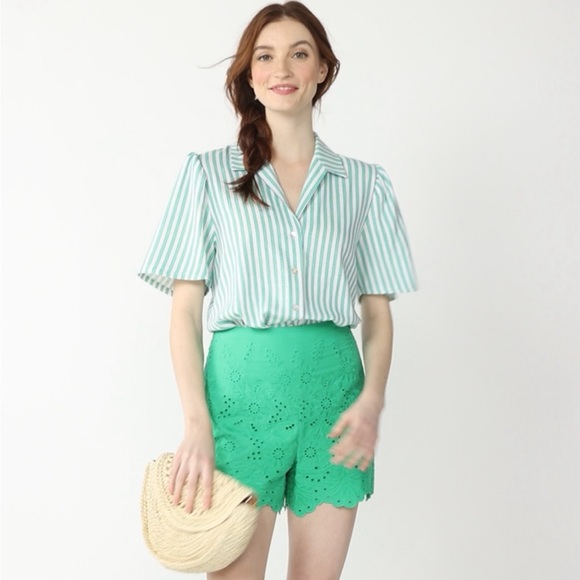 Draper James Tops - Draper James RSVP linen button bodysuit